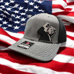 Trump Hat Trump Fist Raised Hat Richardson 112 Trucker Hat Patriotic Trucker Hat Acrylic Patch Hat Trump Assassination Attempt Trump 2024