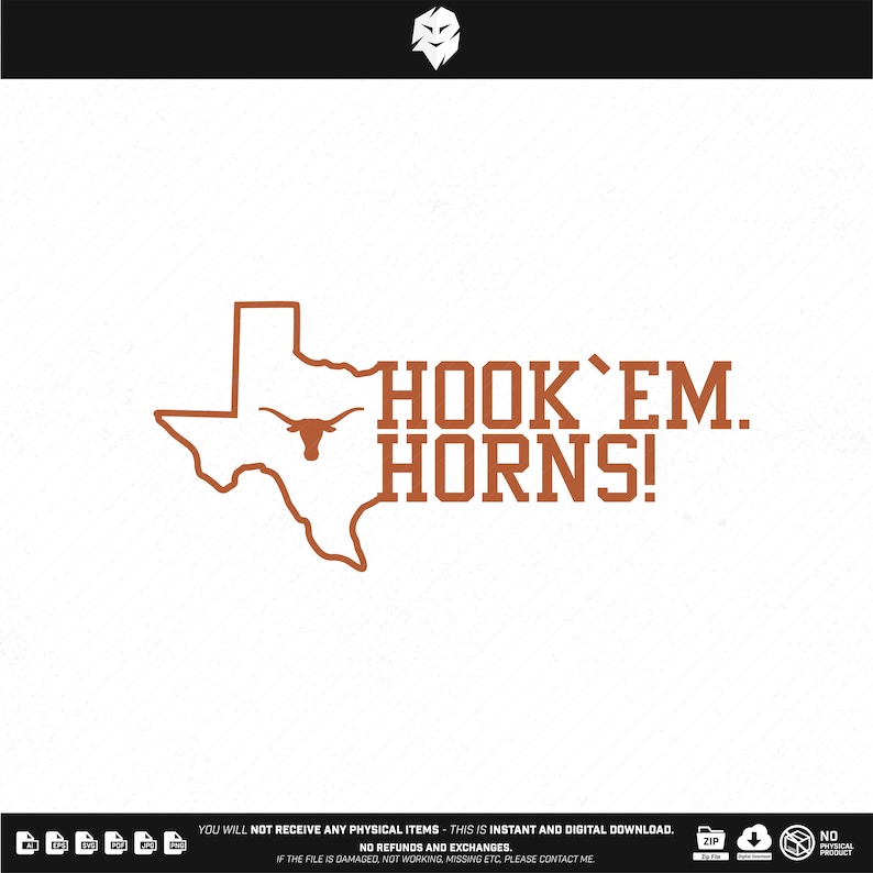Hook 'em. Horns Vector ai, Eps, SVG, PDF, and Image jpg, Png Etsy