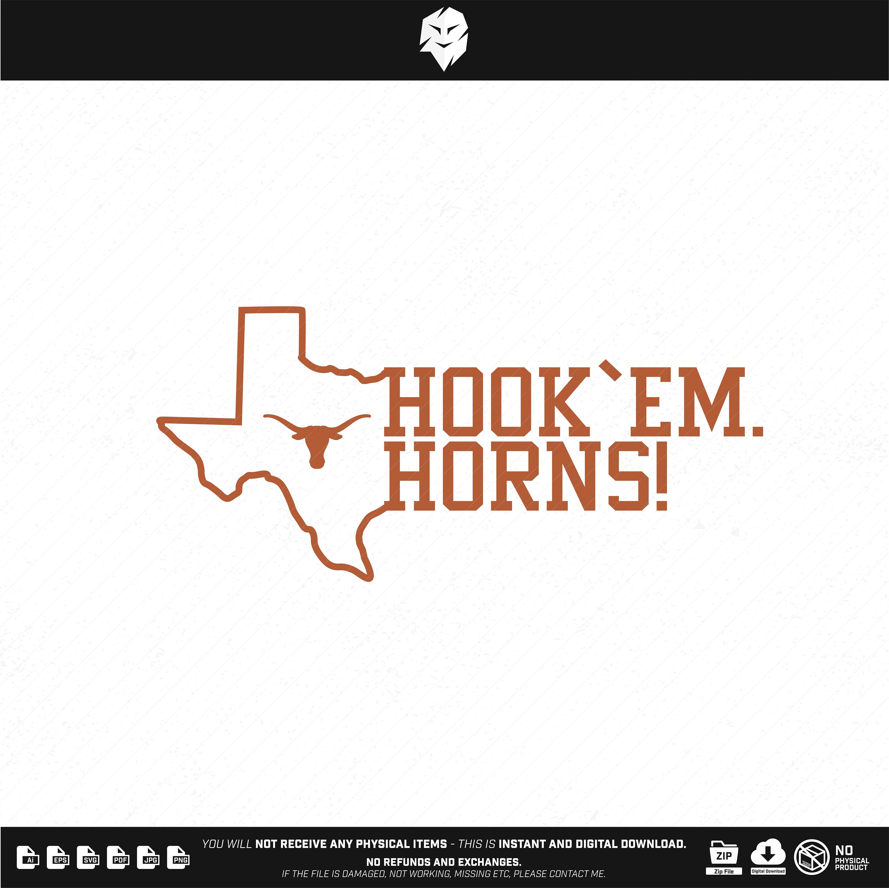 Hook ’em. Horns Vector ai, Eps, SVG, PDF, and Image jpg, Png - Etsy