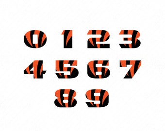 Bengals 0-9 Vector (Ai, Eps, SVG), PDF, And Image (Jpg, Png)