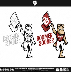 Boomer Sooner Black Vector (Ai, Eps, SVG), PDF, And Image (Jpg, Png) and Colors Vector (Ai, Eps), PDF, And Image (Jpg, Png)