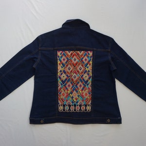 Traditional Mexican Floral Design Denim/Jean Jacket Size Medium Adult