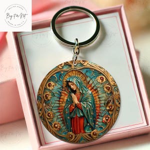 Personalisierte Unsere Dame von Guadalupe Schlüsselbund, Jungfrau Maria Schlüsselbund, Religiöses SchlüsselbundGift, Virgen de Guadalupe Schlüsselbund, Geschenke an Christian