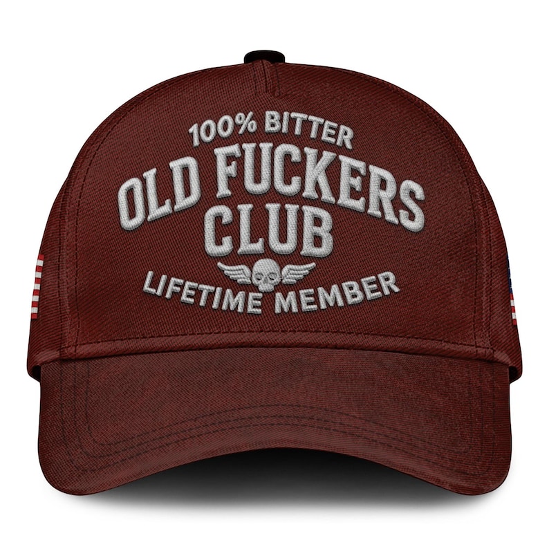Old Fuckers Club - Casquette de baseball vintage 100 % Bitter Old