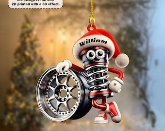 Personalized Auto Repairman Christmas Ornament, Custom Name 2D Flat Acrylic Mechanic Gift, Car Repair Holiday Decor for Men & Garage Lovers