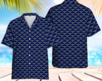 B-2 Spirit Bomber Pattern Hawaiian Shirt,  The Bomber Style Hawaiian Shirt, Short Sleeve Shirt, Christmas Gifts For Husband, Boyfriends