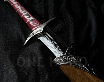 Short Steel Sword with Scabbard Viking LOTR Cosplay Sting Sword Fantasy Costume Steel Sword Renaissance Costume Armor Best Gift for him/her