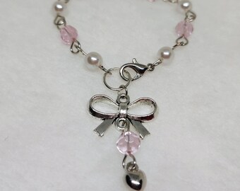 Handmade Coquette Aesthetic Bag Charm, Beaded Purse Decoration