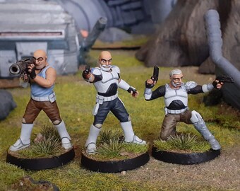 Old Commanders - Rex, Wolffe, Gregor - Star Wars Legion (Black Remnant) *Professionally Painted*