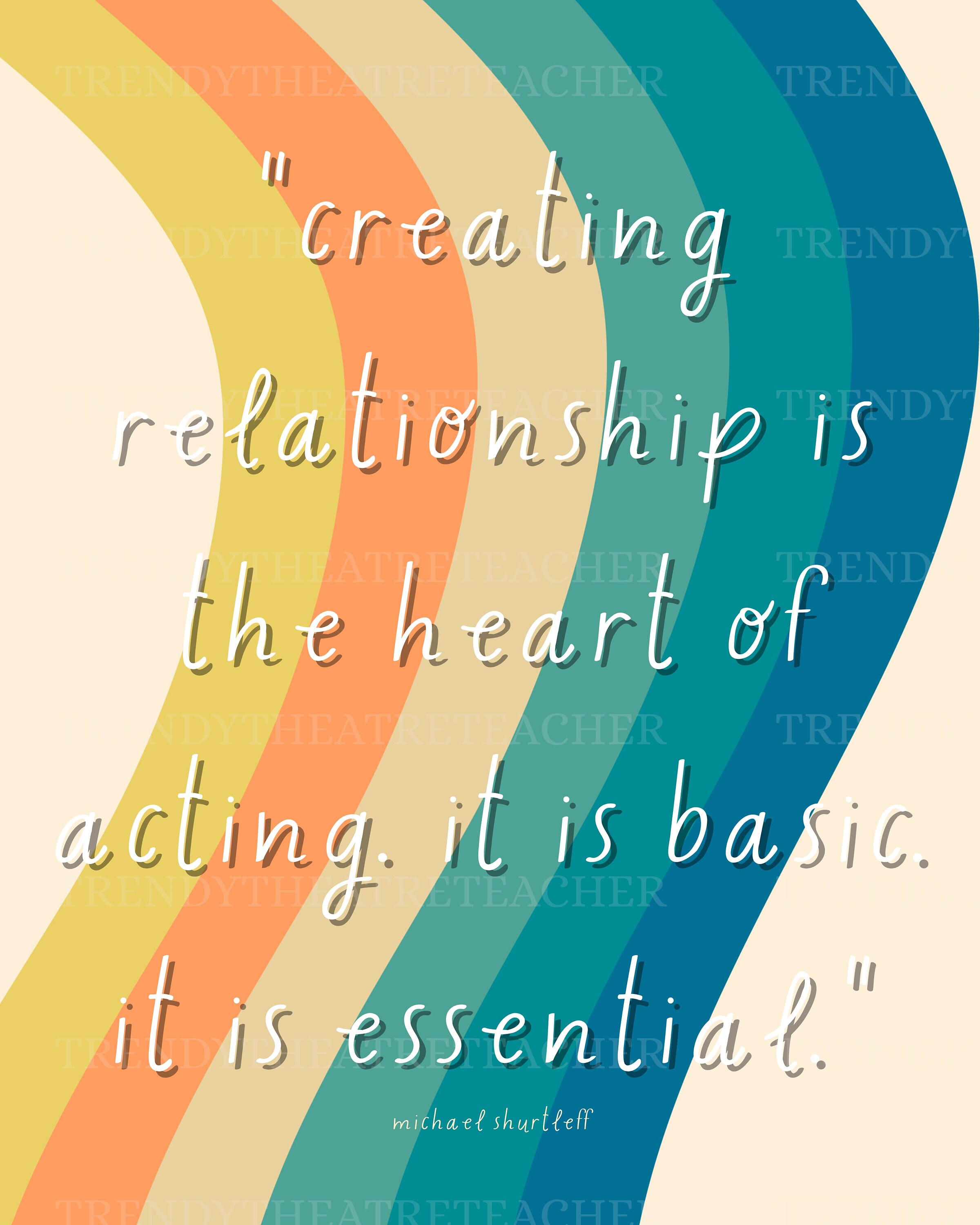 DIGITAL DOWNLOAD Printable Trendy Theatre Classroom Michael Etsy