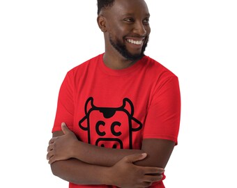 Camiseta minimalista de vaca, unisex, de manga corta, con gráficos sencillos, de animales de granja, informal