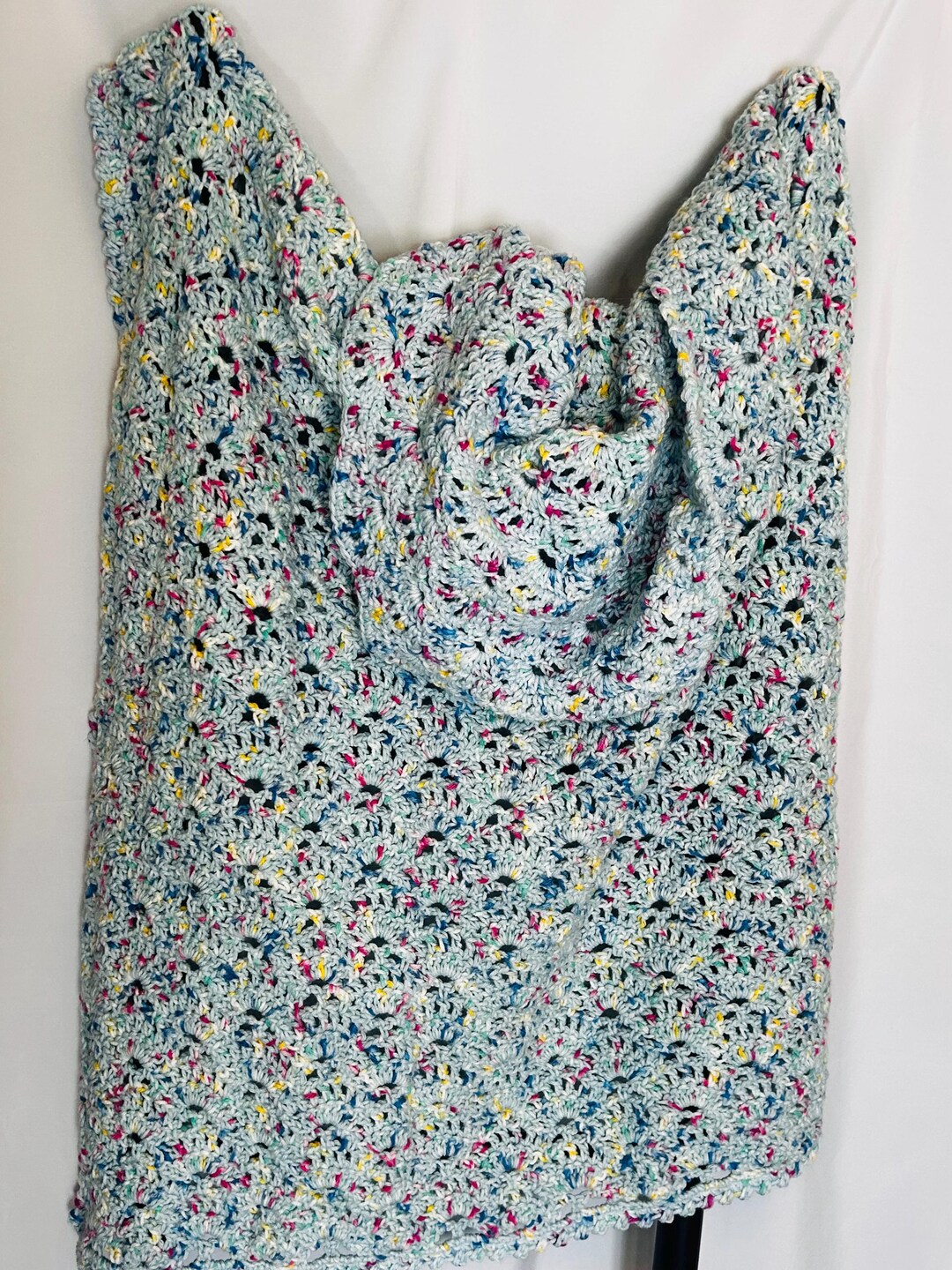 Hand Crochet Blanket - Sky Blue main image 1