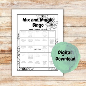 Fun and Interactive Baby Shower Game: Mix and Mingle Bingo - Perfect Icebreaker!