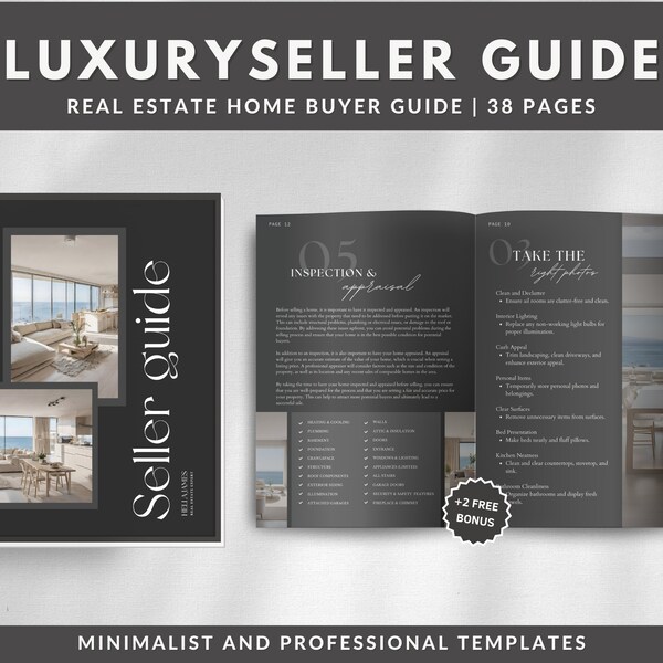 Luxury Seller Pre-Listing Presentation, Real Estate Template, Real Estate Marketing, Seller Guide, Canva, Real Estate, Pre-Listing Packet