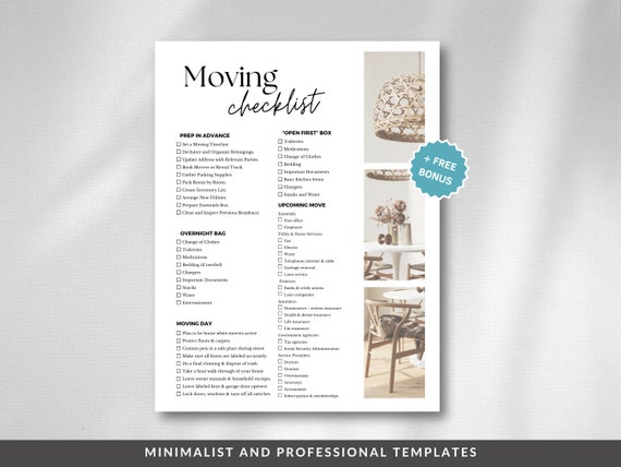 New Home Essentials Checklist, New Home Checklist Printable,first