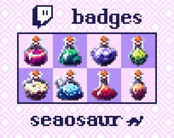 Tränke Pixel Art Twitch Sub/Bit Badges Livestreaming