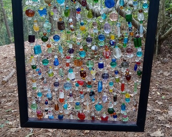 Handmade by Me Crystal Black Frame Chicken wire Glass Beaded Suncatcher