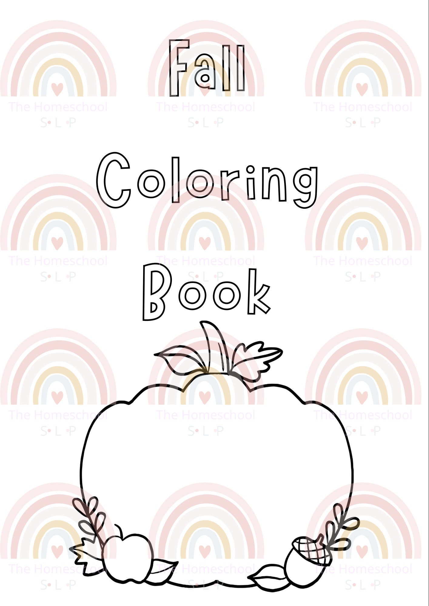 Fall Coloring Book - Etsy
