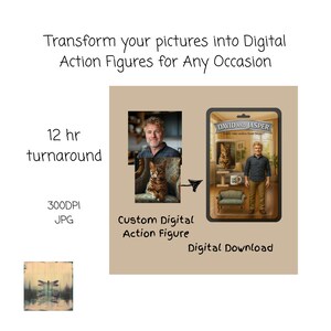Personalized Digital Action Figure Art: Custom Toy Box Portrait (Digital Download)
