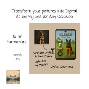 Personalized Pet Action Figure Art: Custom Digital Toy (Digital Download)