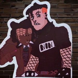 Die-cut punk, NIN, goth, rock'n'roll Original Artwork Vinyl wasserfest Aufkleber
