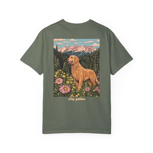 Mantente dorado, camiseta de golden retriever, camiseta de senderismo, camiseta de perro, camiseta para amantes de los perros Moss