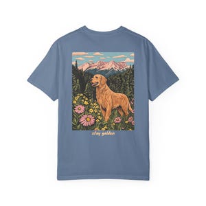 Mantente dorado, camiseta de golden retriever, camiseta de senderismo, camiseta de perro, camiseta para amantes de los perros imagen 6