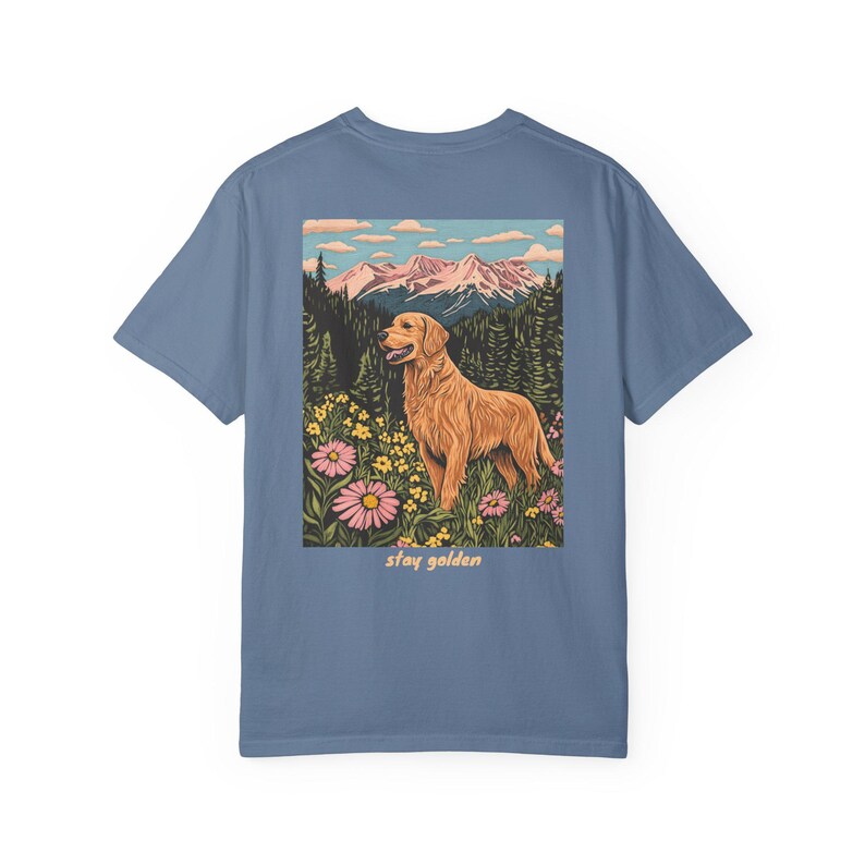 Mantente dorado, camiseta de golden retriever, camiseta de senderismo, camiseta de perro, camiseta para amantes de los perros imagen 6