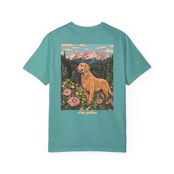 stay golden, golden retriever shirt, hiking shirt, dog shirt, dog lover shirt