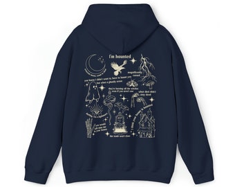 TS Halloween &quot;I&#39;m Haunted&quot; Hoodie Sweatshirt, Spooky Swift Sweater, Swift Lyrics Collage, TS Halloween