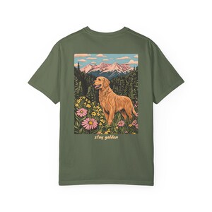 Mantente dorado, camiseta de golden retriever, camiseta de senderismo, camiseta de perro, camiseta para amantes de los perros imagen 3