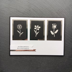 Trauerkarte, Beileidskarte, Kondulenzkarte