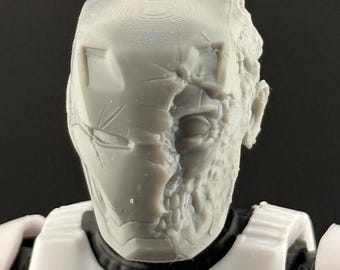 Zombie Metal Man Custom Action Figure Head