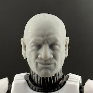 Old Gregor Custom Clone Action Figure Head