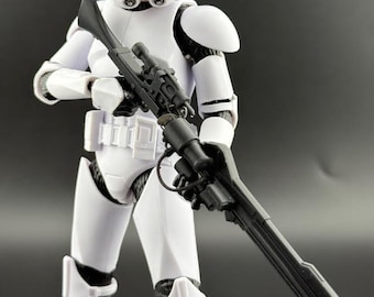 Purge Trooper DC15A Blaster Rifle Custom Action Figure Accessory