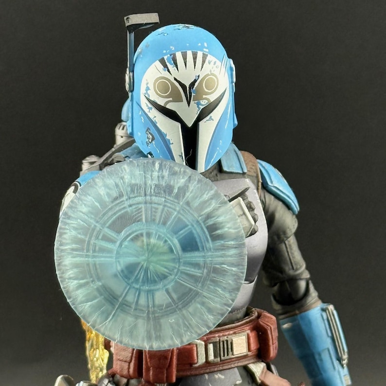 Mando Energy Shield Custom Action Figure Accessory Blue