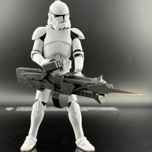 Trandoshan LS-150 Heavy ACP Repeater Custom Action Figure Blaster