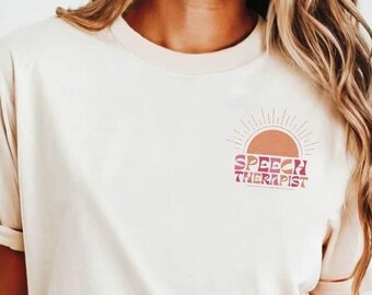 Besticktes T-Shirt “Sunrise” Logopädie (verschiedene Farben)
