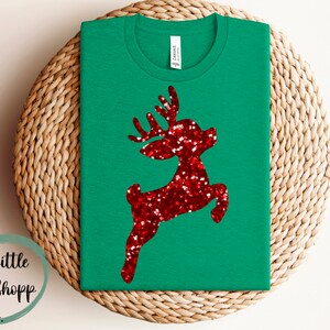 Glitter Christmas PNG, Glitter Reindeer Sweatshirt, Vintage Christmas PNG, Sparkly Christmas PNG, Faux Sequin, Retro Christmas, glitter png image 4