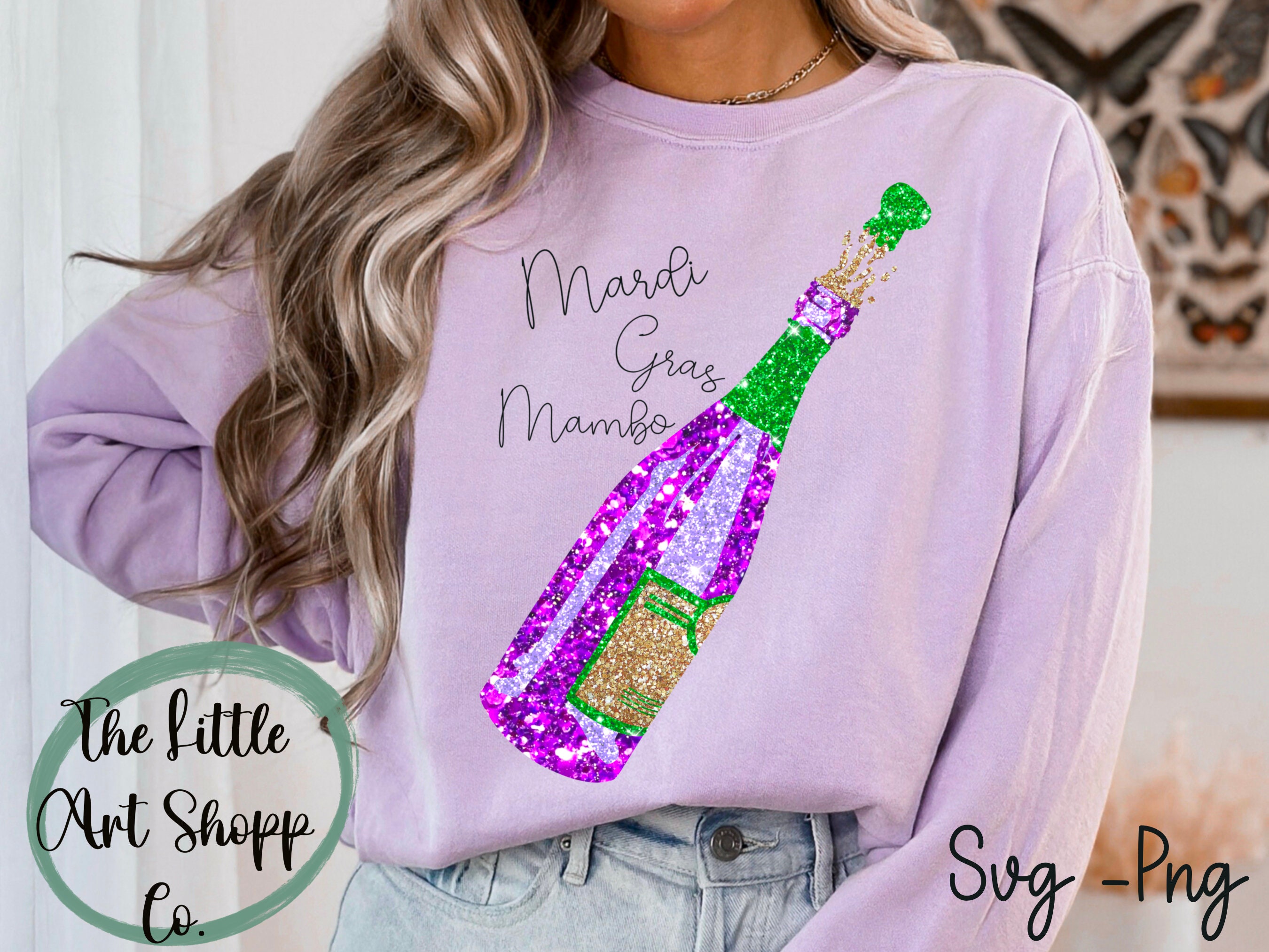 sparkly mardi gras top