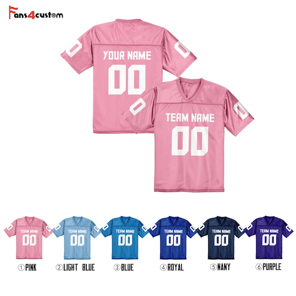 Custom Football Jersey,Pink Football Jersey,Gift for Mom,Football Jersey Personalized Name&Number,Football Shirt for Men Women Youth Kid Mom