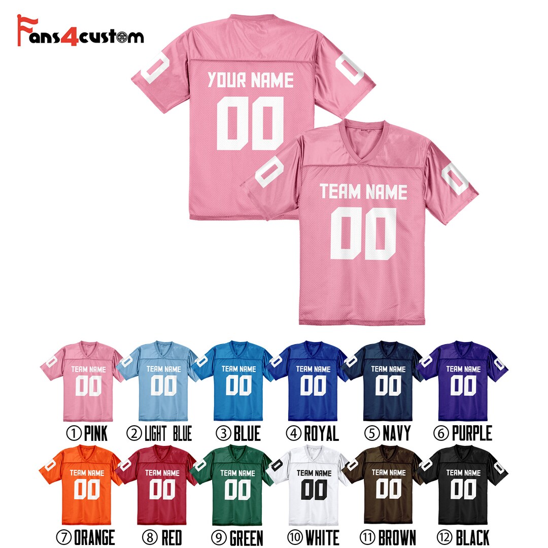 Football Jersey Custom,pink Football Jersey,gift for Football Fans