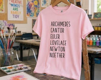 Back to School Tee - Greatest of All Time - Legendary Mathematicians - Inspiring, Fun Kids Tee