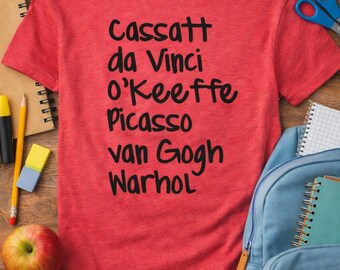Back to School Tee - Greatest of All Time - Iconic Artists - Inspiring, Fun Kids Tee