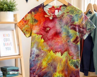 Ice Dyed Custom Unisex Toddler/Youth T-Shirt, Dyed to Order