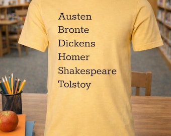 Back to School Tee - Greatest of All Time - Famed Writers - Inspiring, Fun Kids Tee