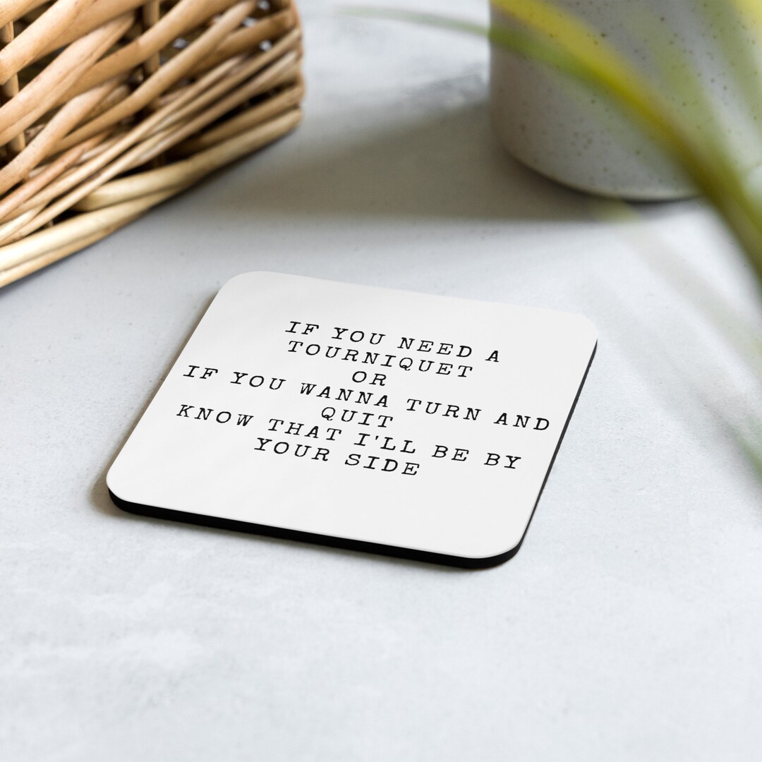 Corkback Coaster Tourniquet Lyrics Etsy