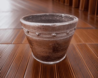 Handmade Bonsai Pot - One of a Kind Bonsai Pot - Stoneware - Bonsai Pot - Round Pot - Bonsai