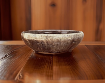 Handmade Bonsai Pot - One of a Kind Bonsai Pot - Stoneware - Bonsai Pot - Round Pot - Bonsai