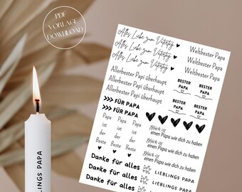 Father's Day candle tattoo